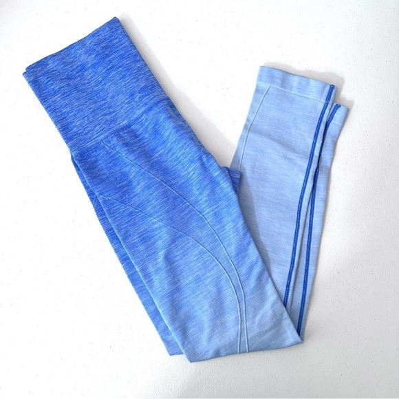 Yelete Blue Ombre Workout Leggings High Rise Size Medium - Picture 8 of 9